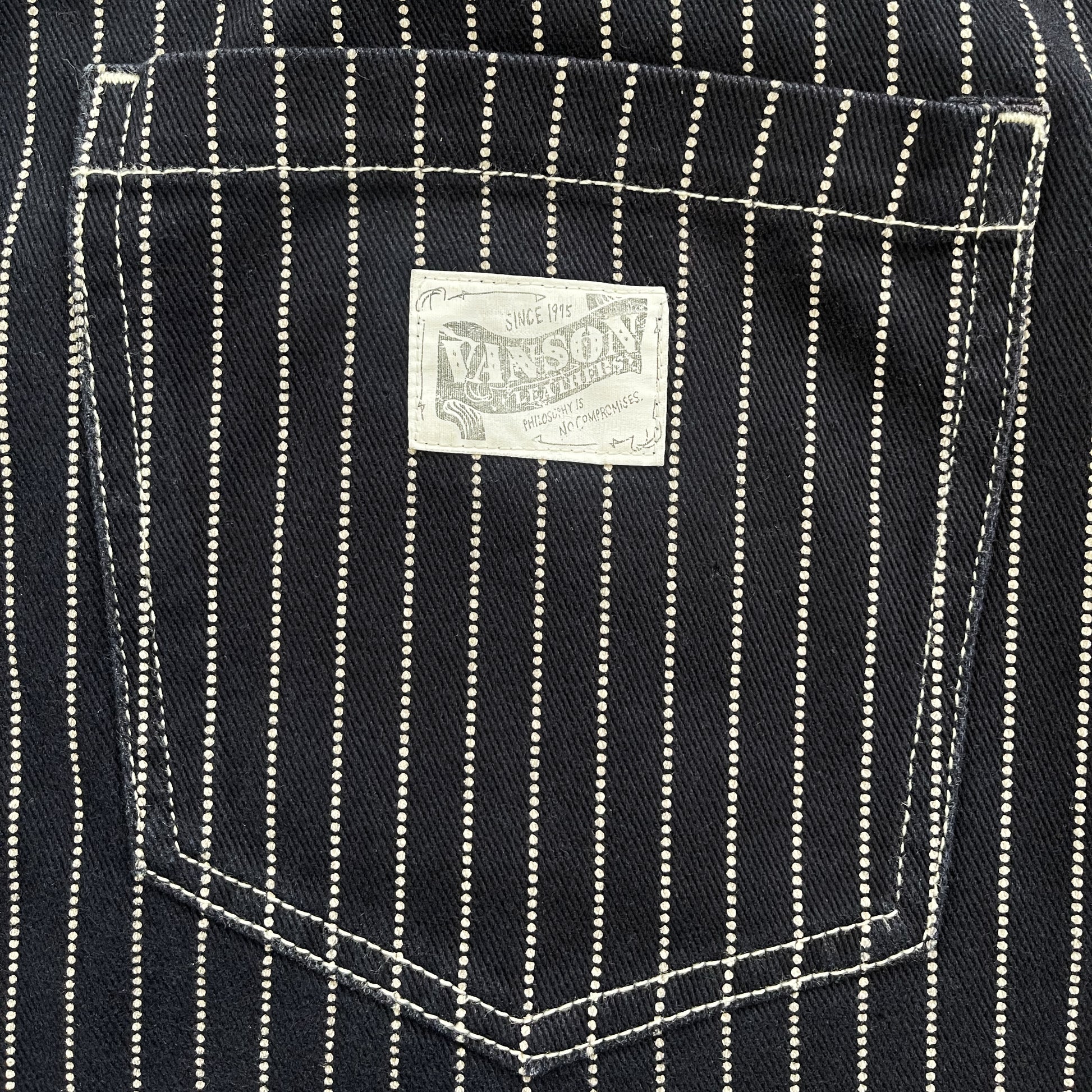 Vanson Leathers Pinstripe Biker Pants