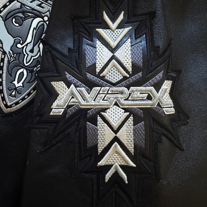 Avirex 'Gathering of The Tribes' Leather Varsity Jacket - XL