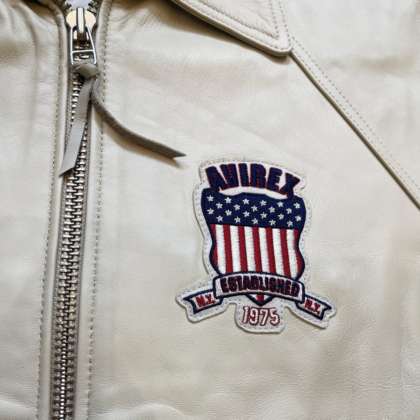 Avirex Icon Leather Varsity Jacket - M / L