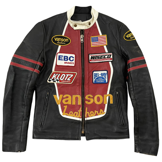 Vanson Leathers Motorcycle Racing Team Jacket - S