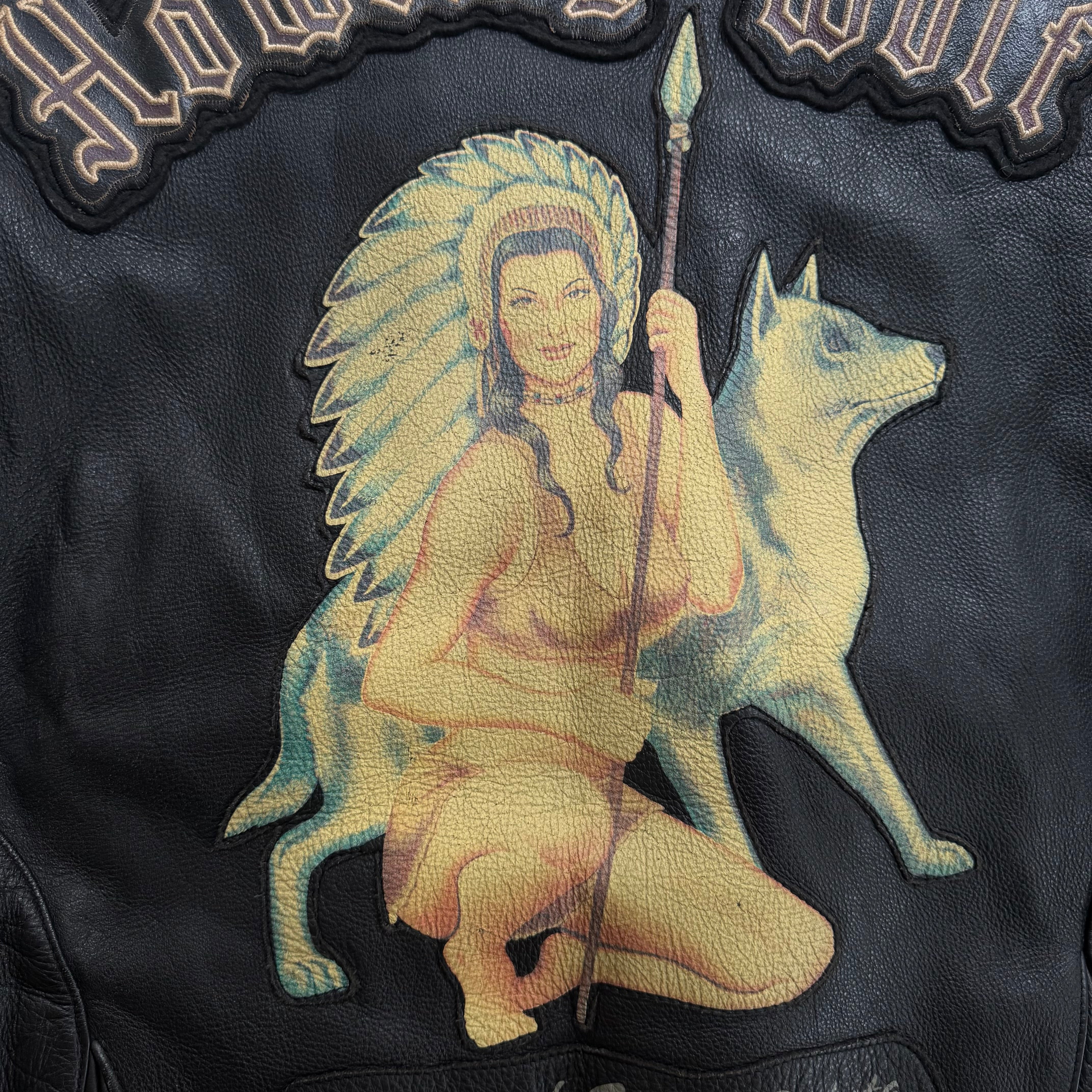 Avirex Howling Wolf Leather Biker Jacket - S – The Holy Grail