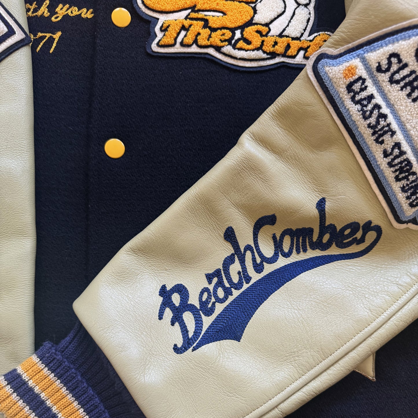 Whitesville 'Tokyo Surf Shop' Varsity Jacket - L