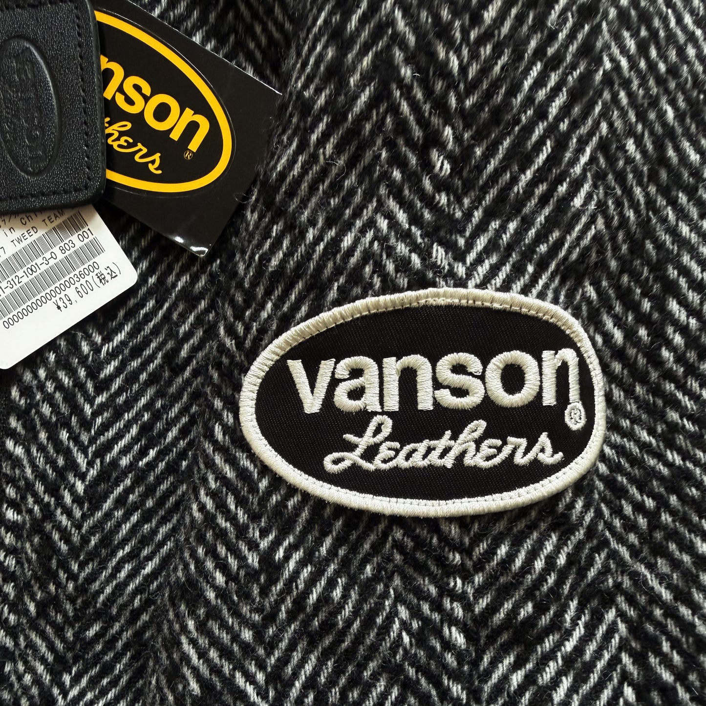 Vanson Leathers Tweed Wool Bomber Jacket - M