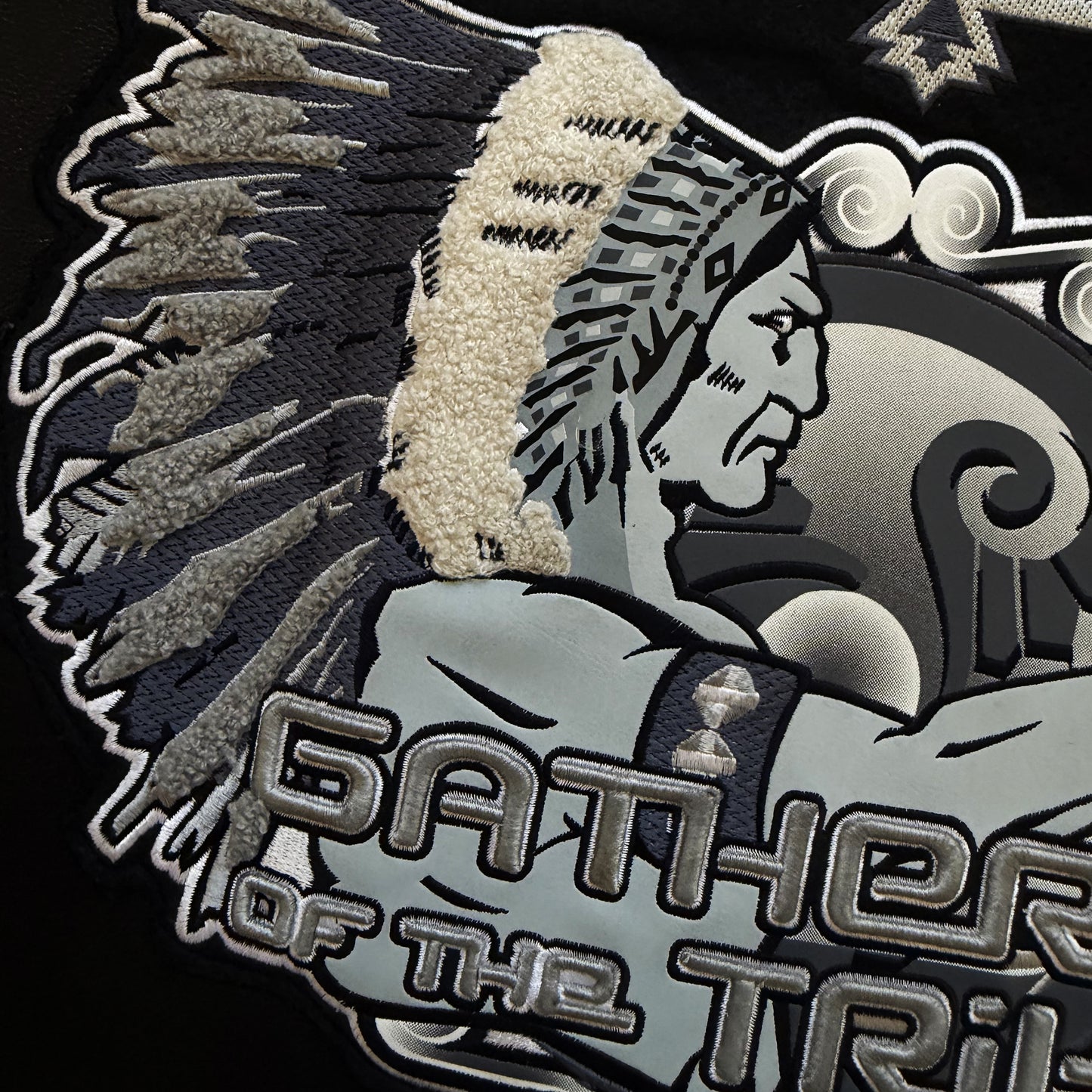 Avirex 'Gathering of The Tribes' Leather Varsity Jacket - XL