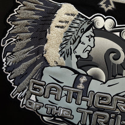 Avirex 'Gathering of The Tribes' Leather Varsity Jacket - XL