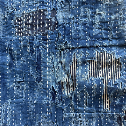 Japanese Boro Denim Work Chore Jacket - M