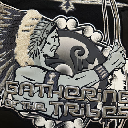 Avirex 'Gathering of The Tribes' Leather Varsity Jacket - XL