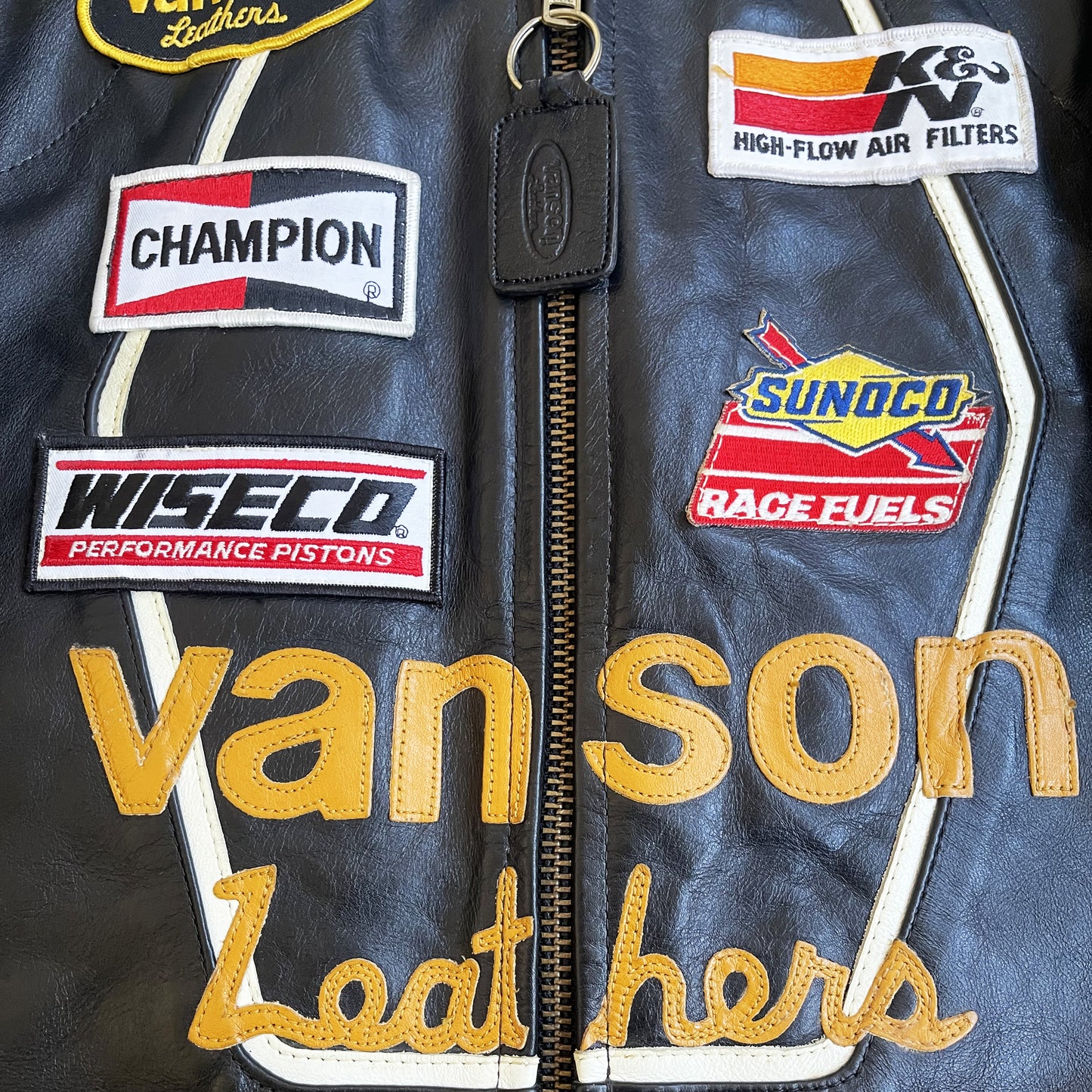 Vanson Leathers 'One Star' Motorcycle Racer Jacket - L