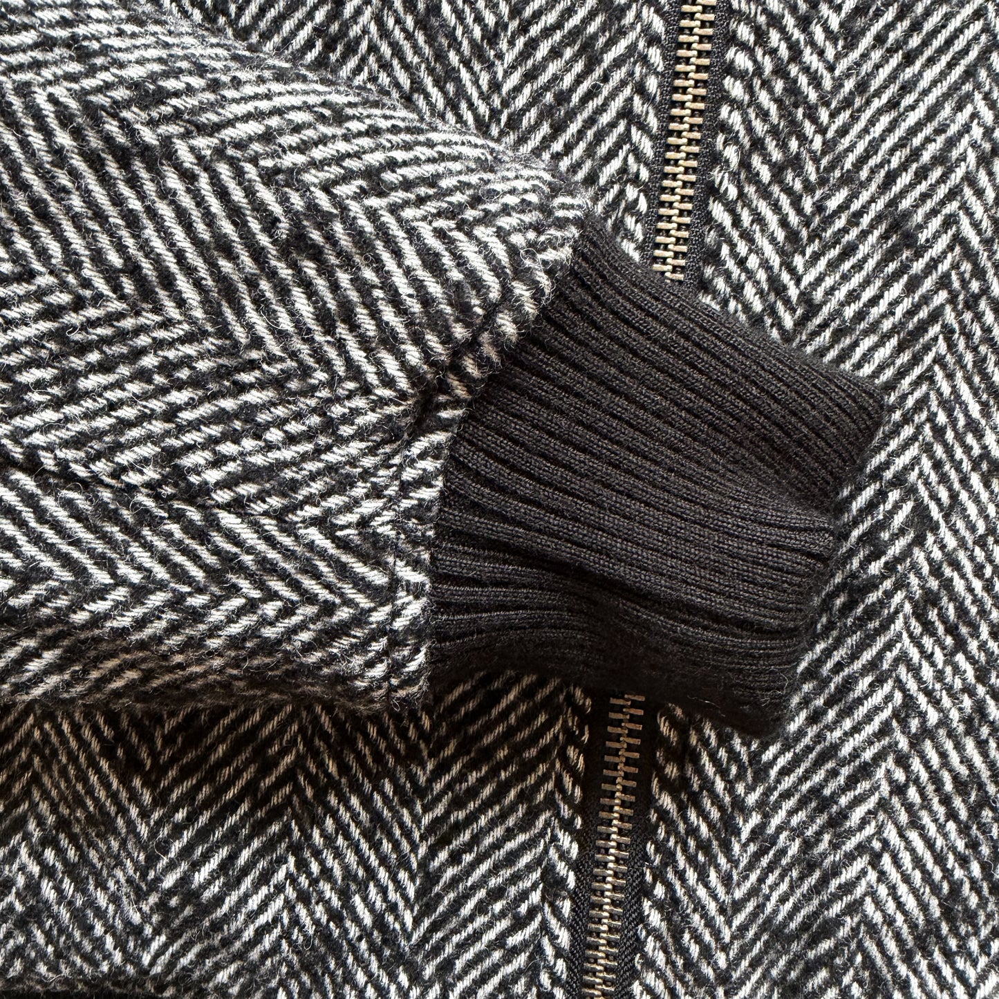 Vanson Leathers Tweed Wool Bomber Jacket - M