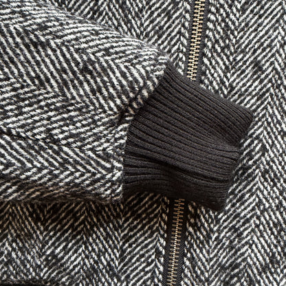 Vanson Leathers Tweed Wool Bomber Jacket - M