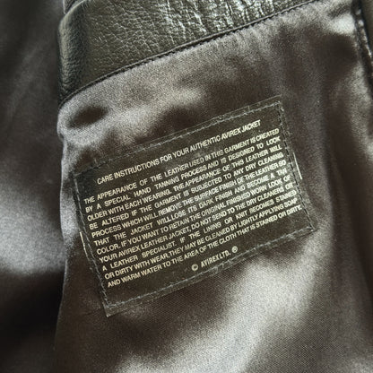 Avirex 'Royal Flush' Leather Varsity Jacket - L