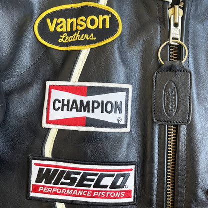 Vanson Leathers 'One Star' Motorcycle Racer Jacket - L