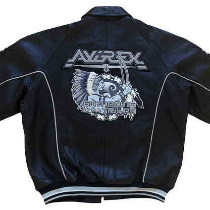 Avirex 'Gathering of The Tribes' Leather Varsity Jacket - XL