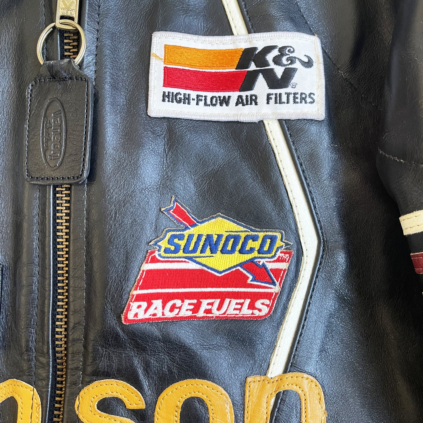 Vanson Leathers 'One Star' Motorcycle Racer Jacket - L