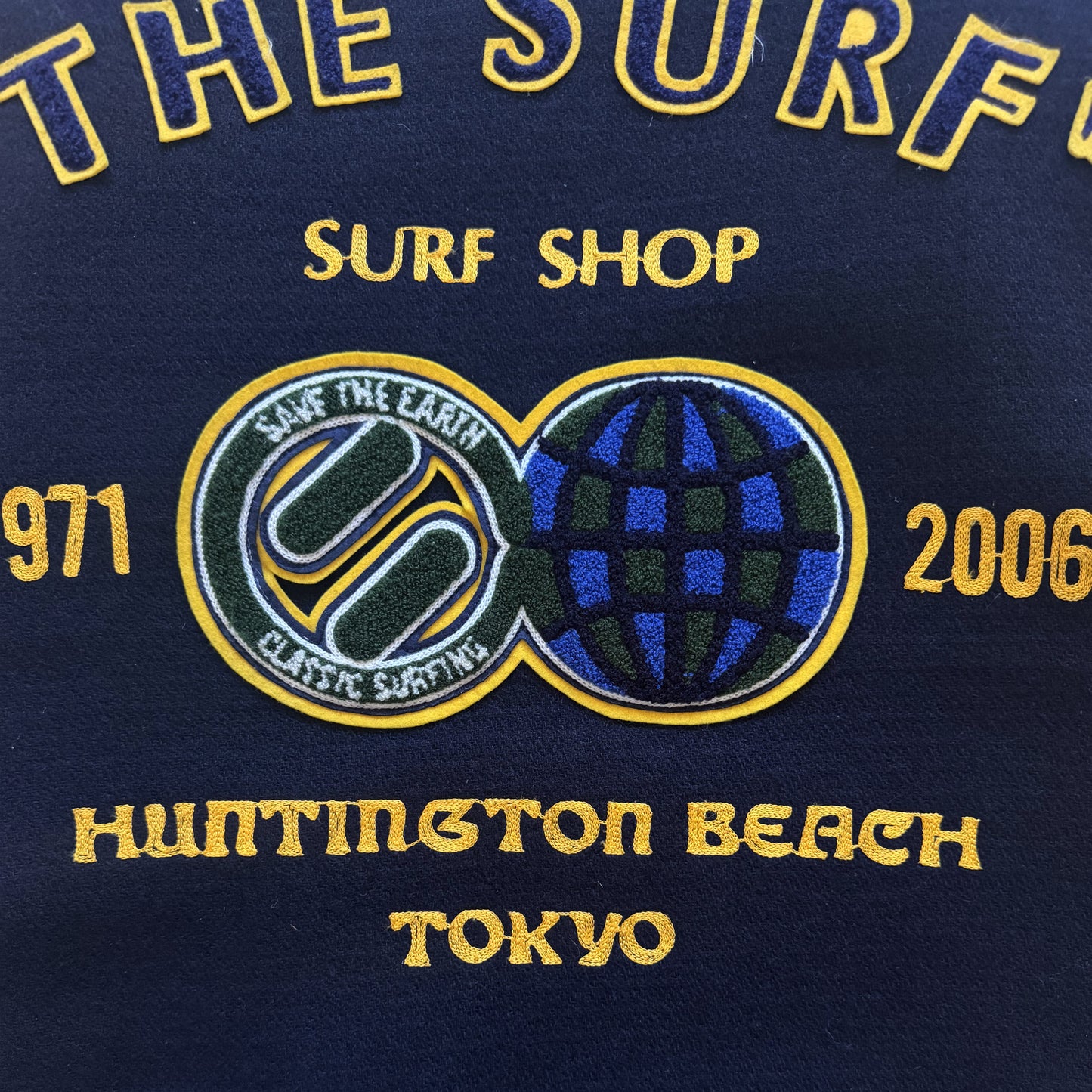 Whitesville 'Tokyo Surf Shop' Varsity Jacket - L