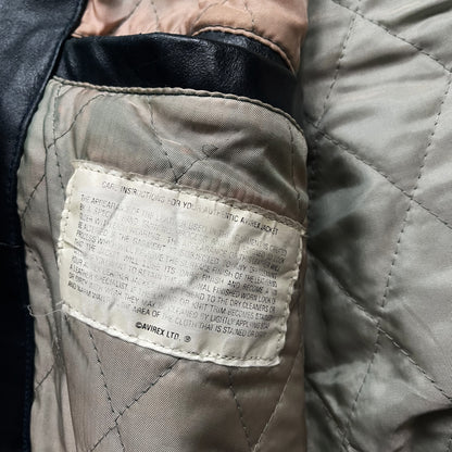 Avirex 'Oridian Warrior' Leather Varsity Jacket - M