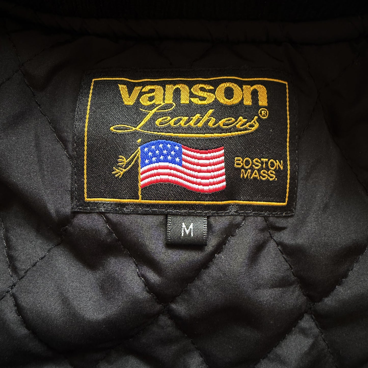 Vanson Leathers Tweed Wool Bomber Jacket - M
