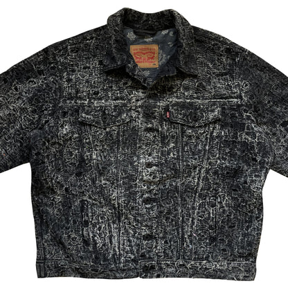 Boro Sashiko Distressed Denim Trucker Jacket - XXL