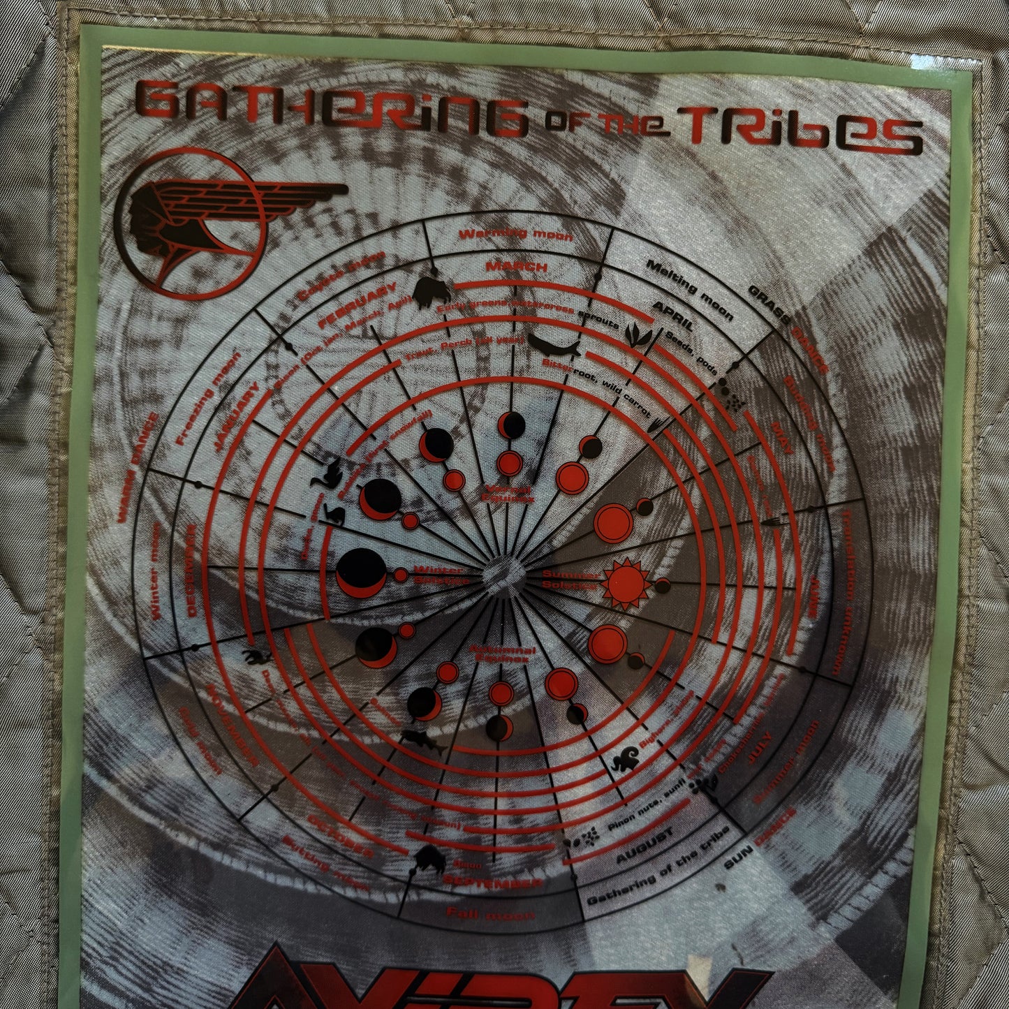 Avirex 'Gathering of The Tribes' Leather Varsity Jacket - XL