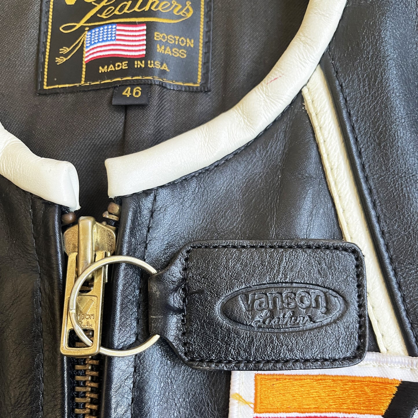 Vanson Leathers 'One Star' Motorcycle Racer Jacket - L
