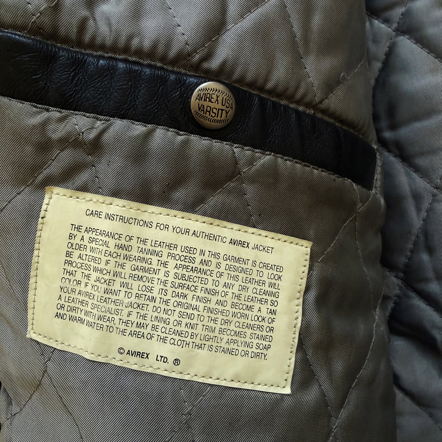 Avirex 'Gathering of The Tribes' Leather Varsity Jacket - XL