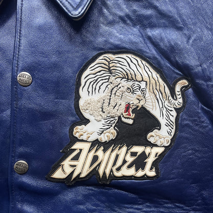 Avirex 'Speed Tiger' Leather Varsity Jacket - XXL