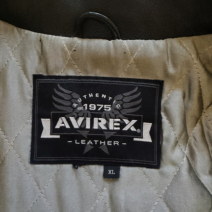 Avirex 'Gathering of The Tribes' Leather Varsity Jacket - XL