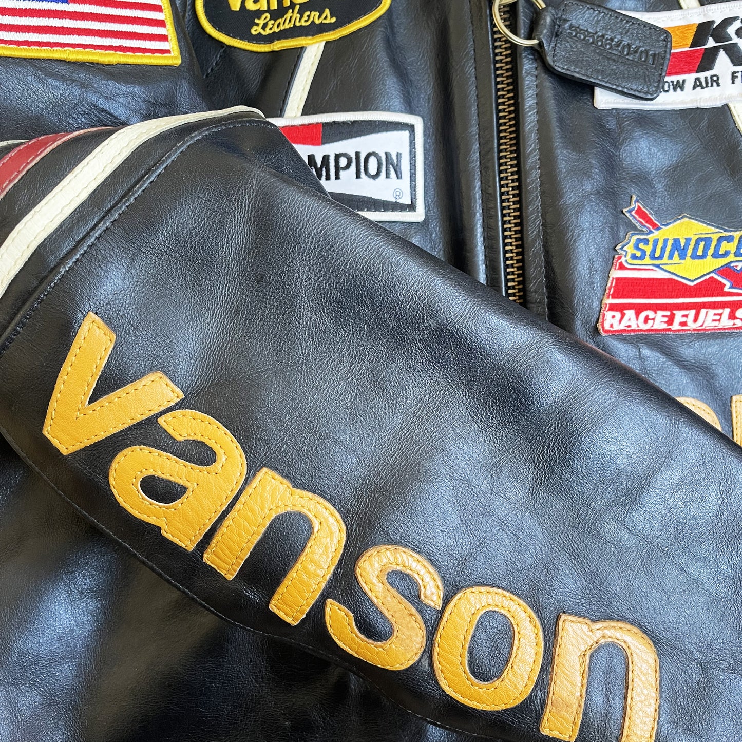 Vanson Leathers 'One Star' Motorcycle Racer Jacket - L