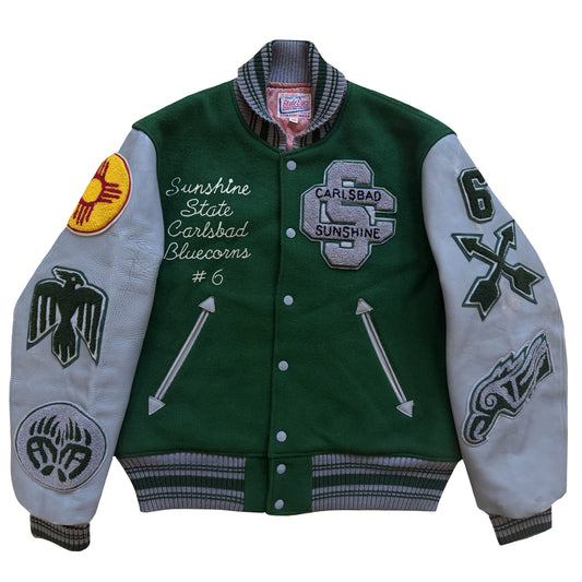 Style Eyes 'Carlsbad Bluecorns' Varsity Jacket - L
