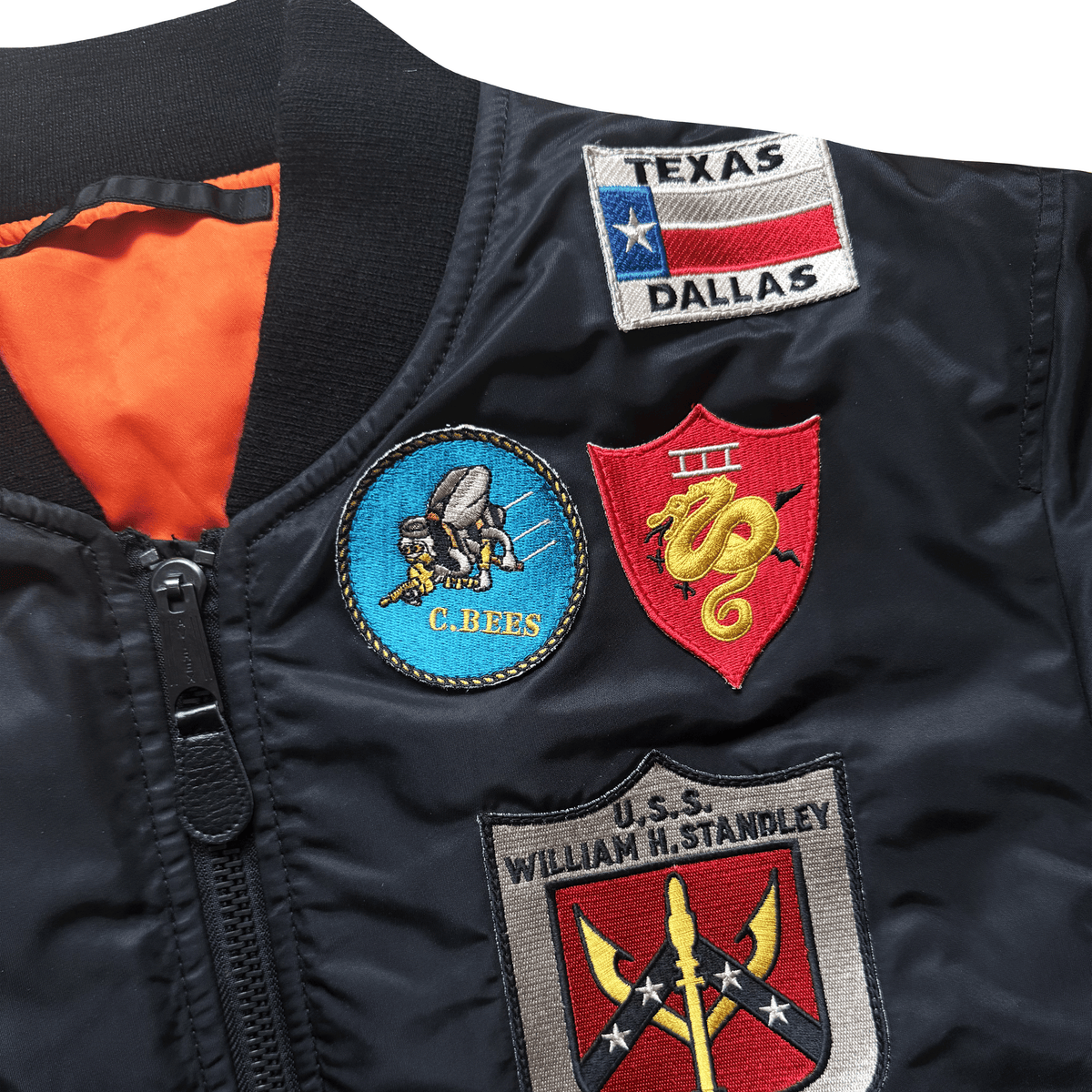 Avirex Top Gun MA1 Flight Bomber Jacket Far East Cruise Gavelston - XL