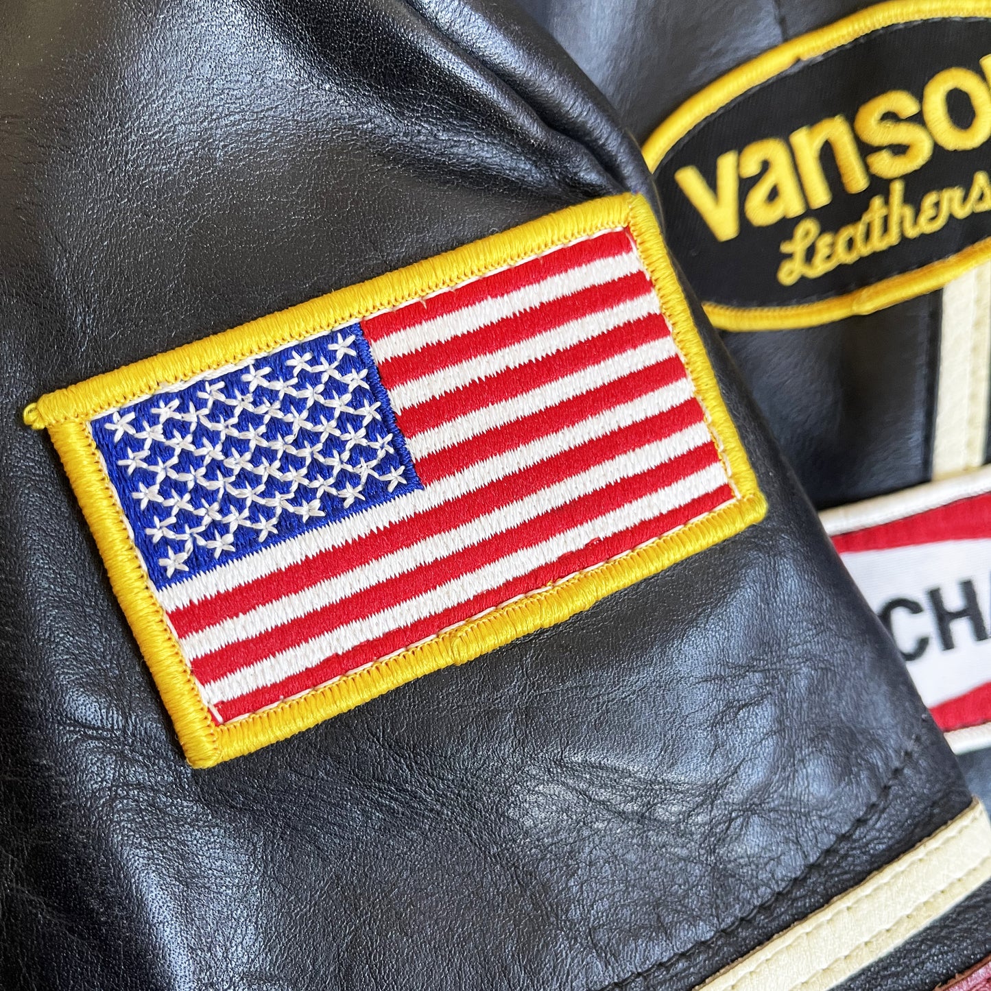 Vanson Leathers 'One Star' Motorcycle Racer Jacket - L