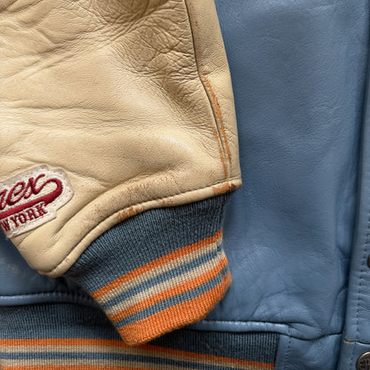 Avirex 'New York Long Island' Leather Varsity Jacket - L
