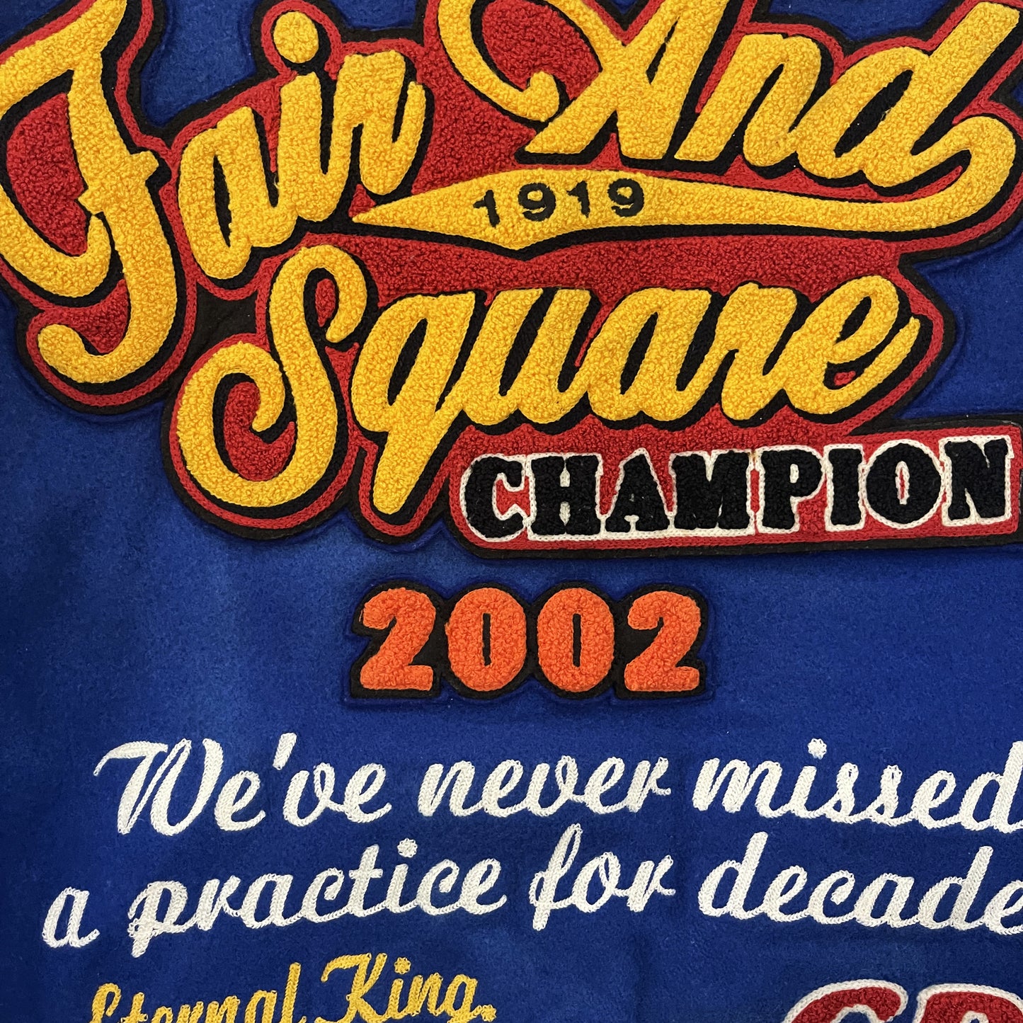 Champion 'Fair and Square Champion' Varsity Jacket - M