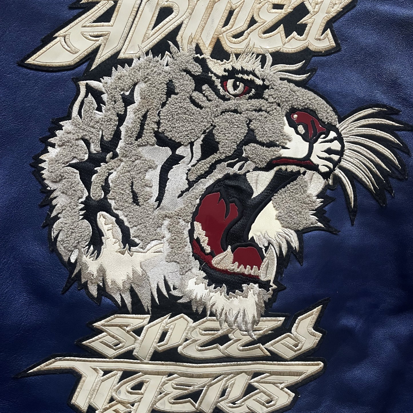 Avirex 'Speed Tiger' Leather Varsity Jacket - XXL