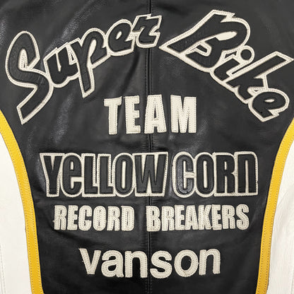 Vanson Leathers x Yellow Corn Motorcycle Racer Jacket - M