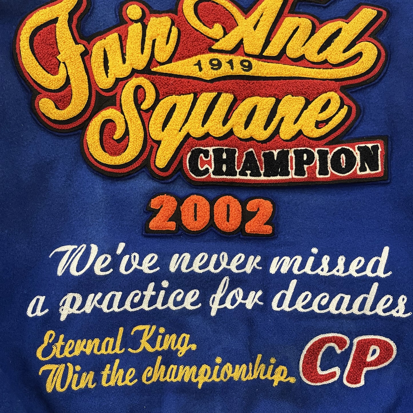 Champion 'Fair and Square Champion' Varsity Jacket - M