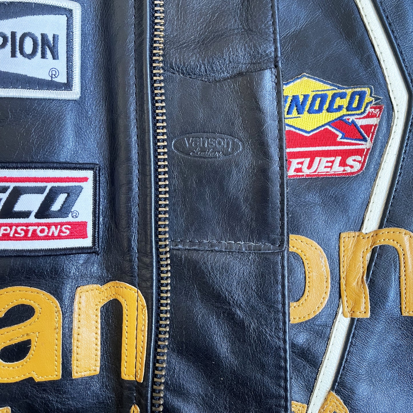 Vanson Leathers 'One Star' Motorcycle Racer Jacket - L