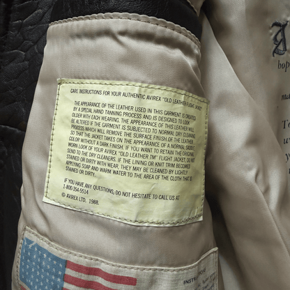 Avirex 'Wild Child' 1987 A2 Leather Flight Jacket - S / M