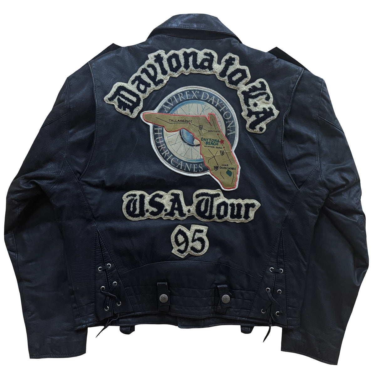 Avirex 'Daytona to LA' Leather Biker Jacket - M