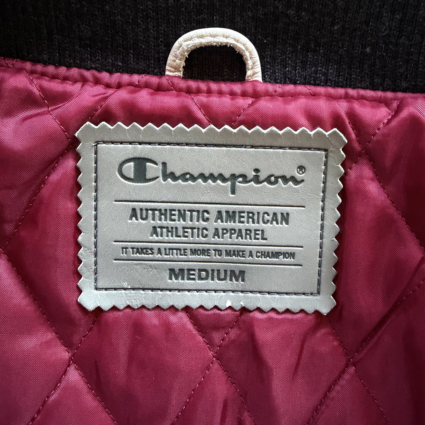 Champion 'Fair and Square Champion' Varsity Jacket - M