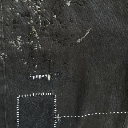 Boro Patchwork Sashiko Embroidered Jeans - W34"