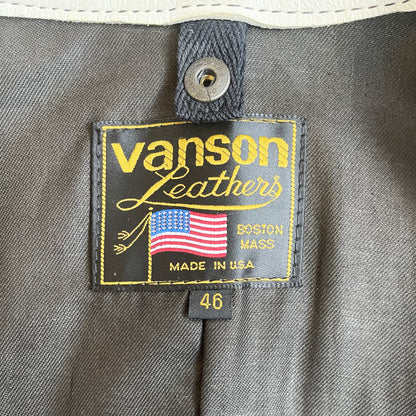 Vanson Leathers 'One Star' Motorcycle Racer Jacket - L