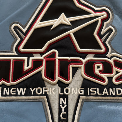 Avirex 'New York Long Island' Leather Varsity Jacket - L