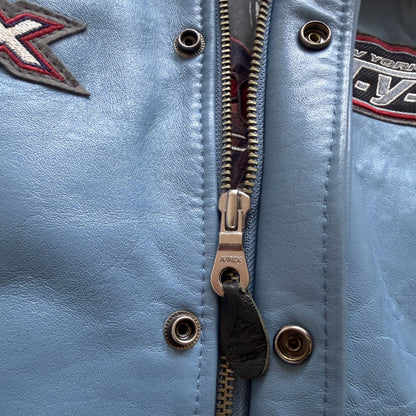 Avirex 'New York Long Island' Leather Varsity Jacket - L