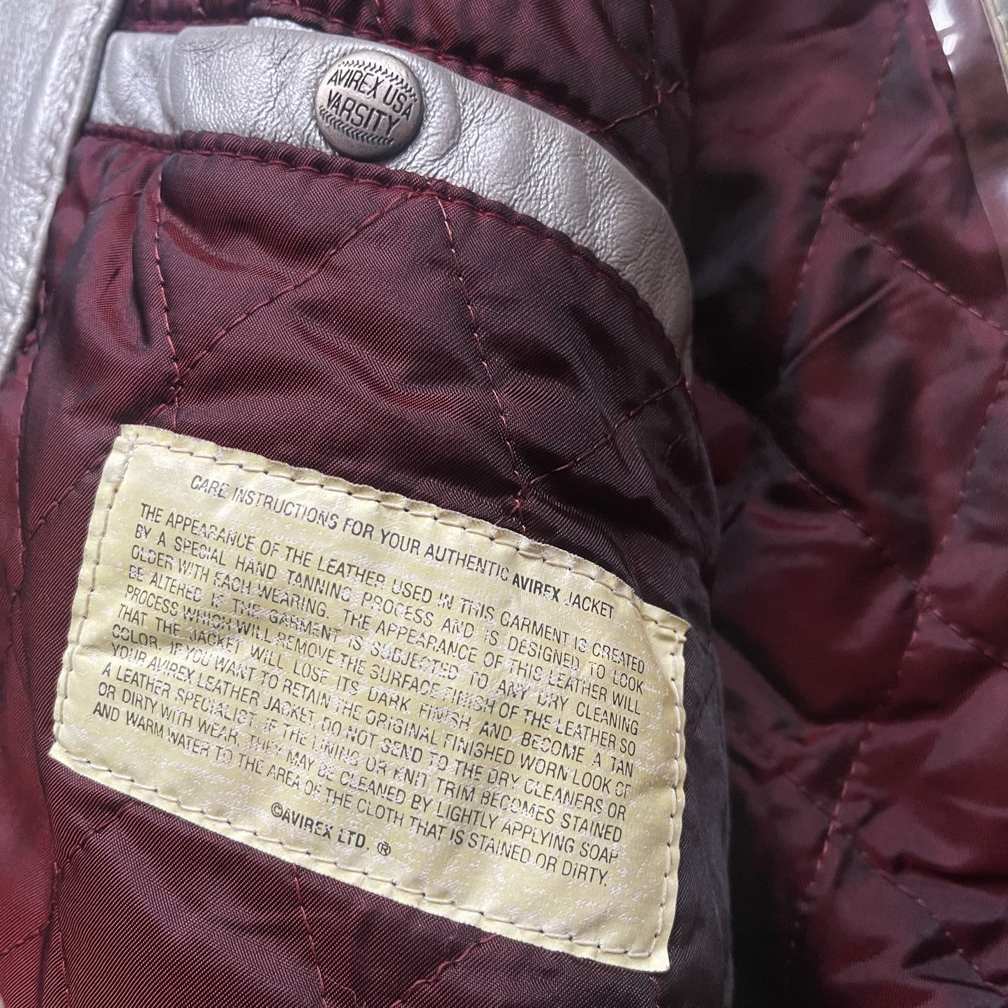 Avirex 'Speed Tiger' Leather Varsity Jacket - XXL