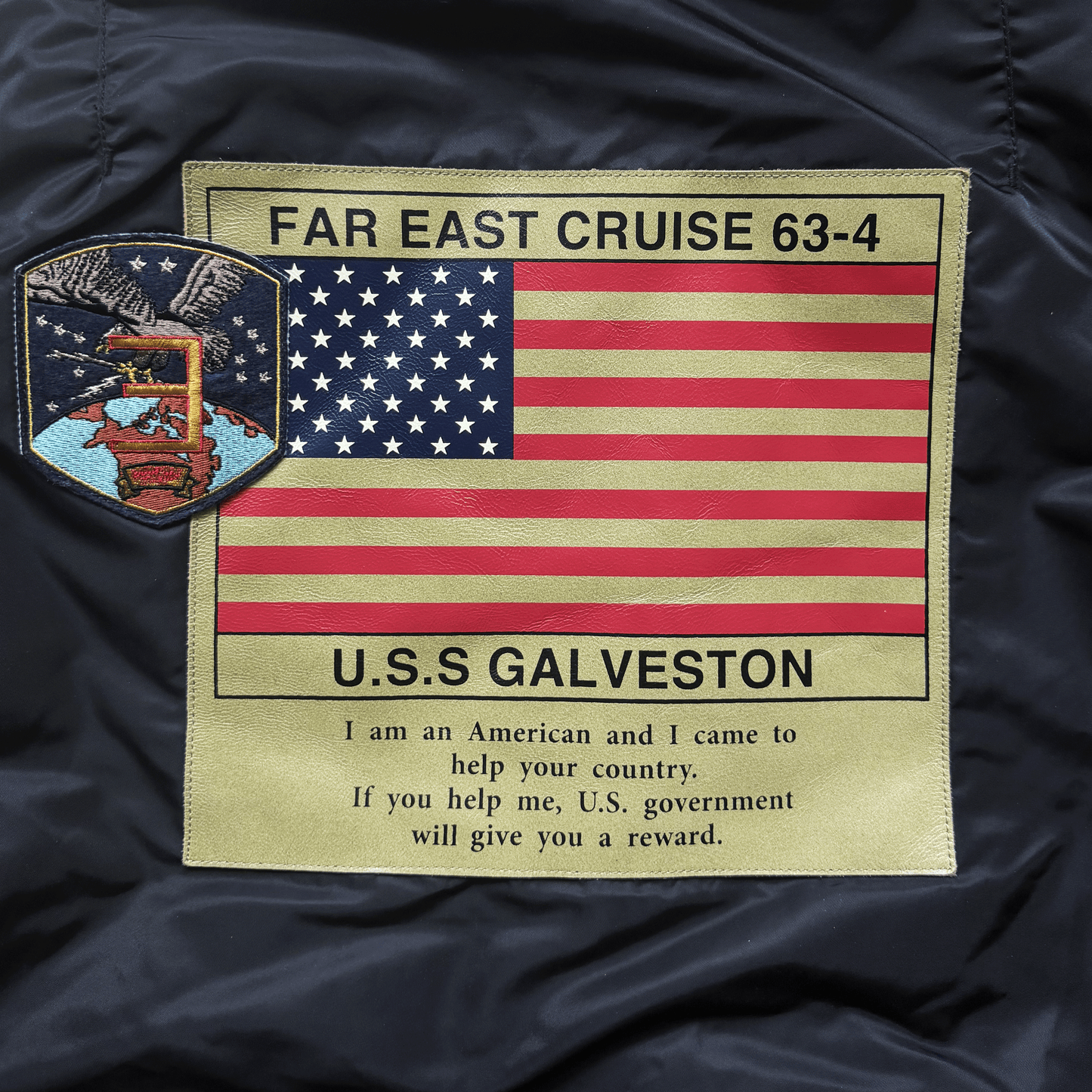 Avirex Top Gun MA1 Flight Bomber Jacket Far East Cruise Gavelston - XL