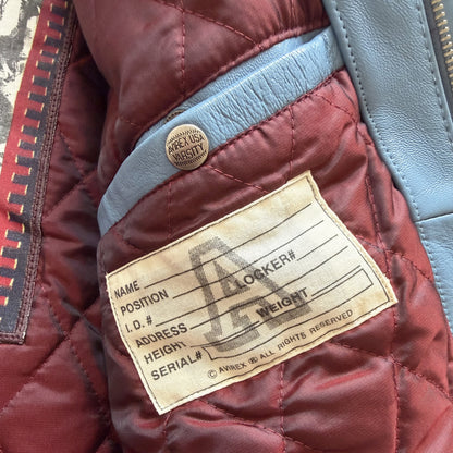 Avirex 'New York Long Island' Leather Varsity Jacket - L