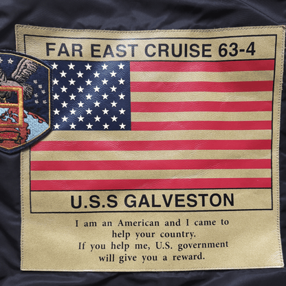 Avirex Top Gun MA1 Flight Bomber Jacket Far East Cruise Gavelston - XL