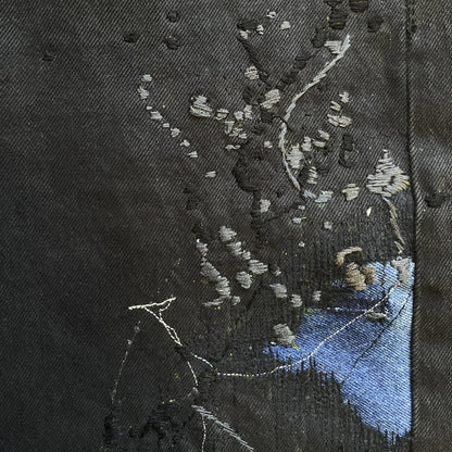 Boro Patchwork Sashiko Embroidered Jeans - W34"