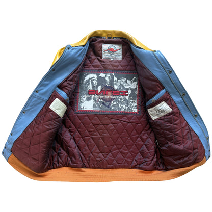 Avirex 'New York Long Island' Leather Varsity Jacket - L